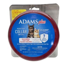 Adams Plus Flea and Tick Collars Cat 14 Months Protection 2 Collars New Sealed